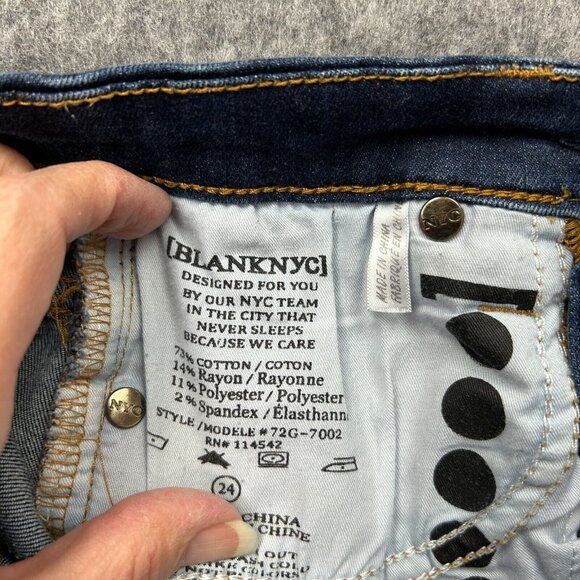 Blank NYC Skinny Jeans Women's Size 24 Mid Rise Medium Wash Denim - Picture 7 of 13